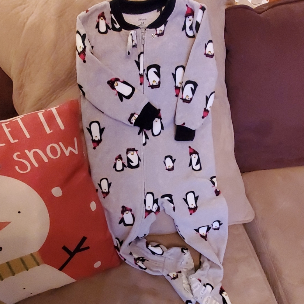 Carter's bodysuit with feet.